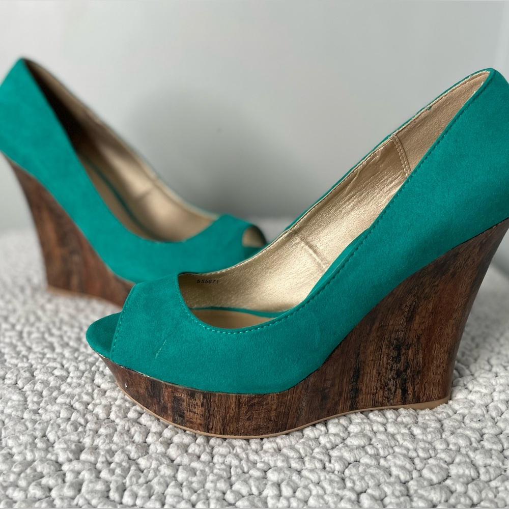 Green Charlotte Russe Wedges